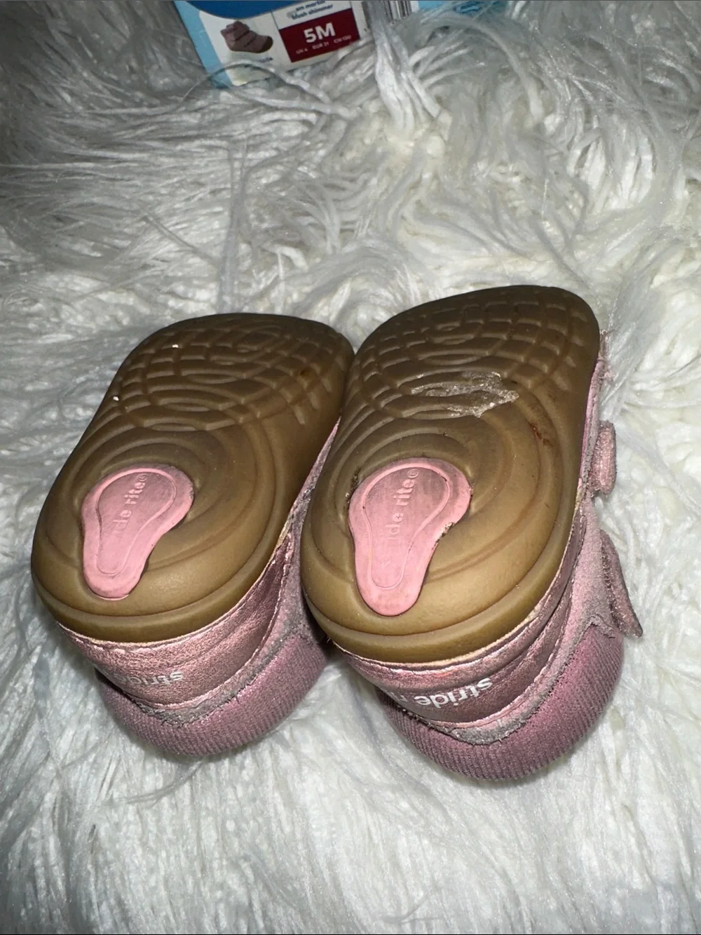 Stride Rite Glitter Pink Toddler Boots with Double Velcro Straps